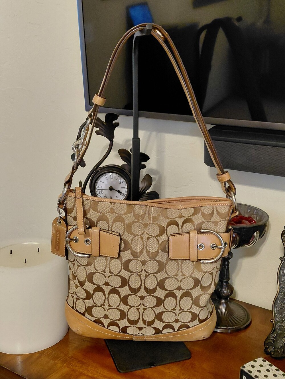 Coach Signature Jacquard Canvas Soho Handbag Vintage.  Style Number 3574.